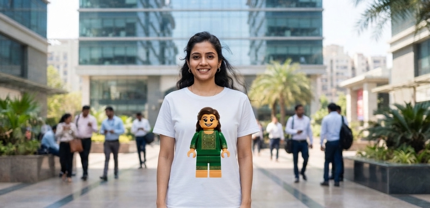 Custom Minifigure Portrait T-Shirt